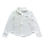 Saint Barth Camicia Manica Lunga Tinta Unita per Bambino 00873L BIANCO SAINT BARTH 