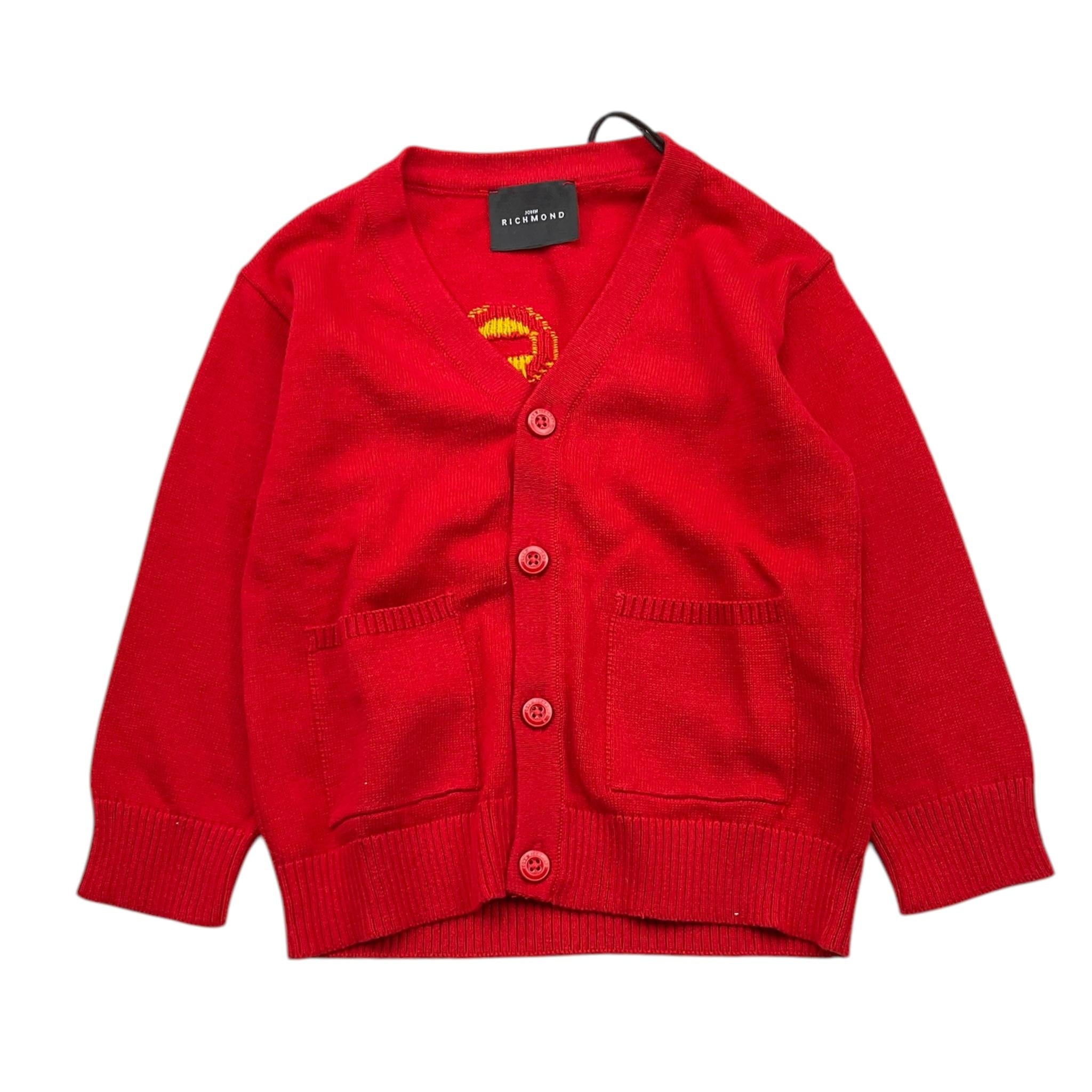 JOHN RICHMOND cardigan tinta unita con bottoni Rosso per Neonato RIA24090CD ROSSO JOHN RICHMOND 