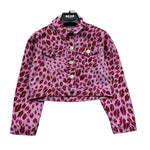 Just Cavalli Giubbino In Denim Tinta Unita con Stampa Bacio per Bambina JGP26028GP ROSA JUST CAVALLI 