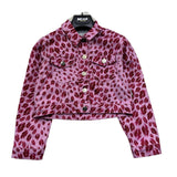 Just Cavalli Giubbino In Denim Tinta Unita con Stampa Bacio per Bambina JGP26028GP ROSA JUST CAVALLI 