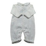 Marlu' Tutina Manica Lunga Tinta Unita con Ricami per Neonata EC2110 PANNA MARLU' 