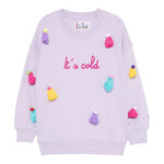 SAINT BARTH felpa chiusa girocollo tinta unita con ricami Lilla per Bambina FKPST LILLA SAINT BARTH 