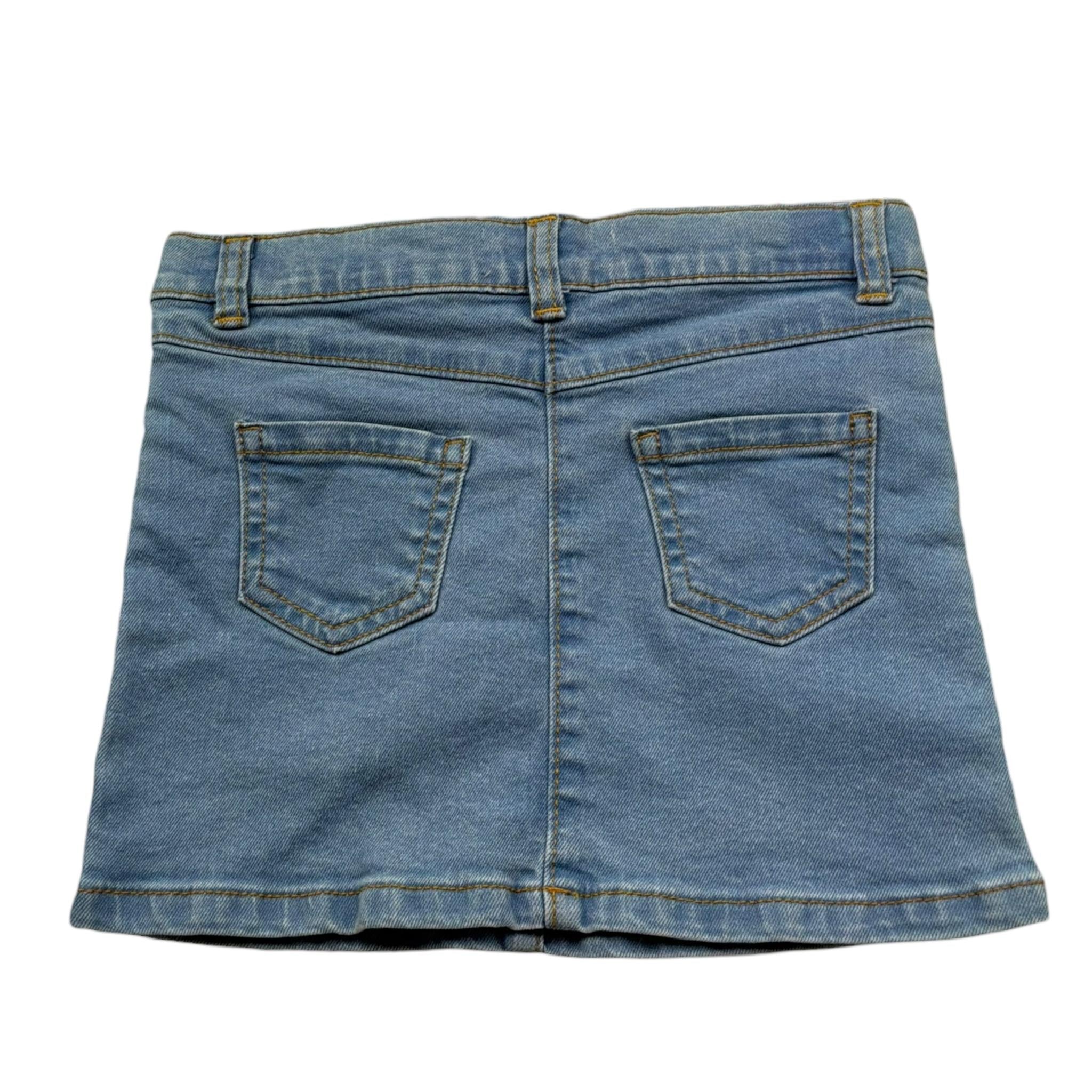 Just Cavalli Gonna In Denim Tinta Unita con Stampa per Neonata JIP26106GO BLU JUST CAVALLI 