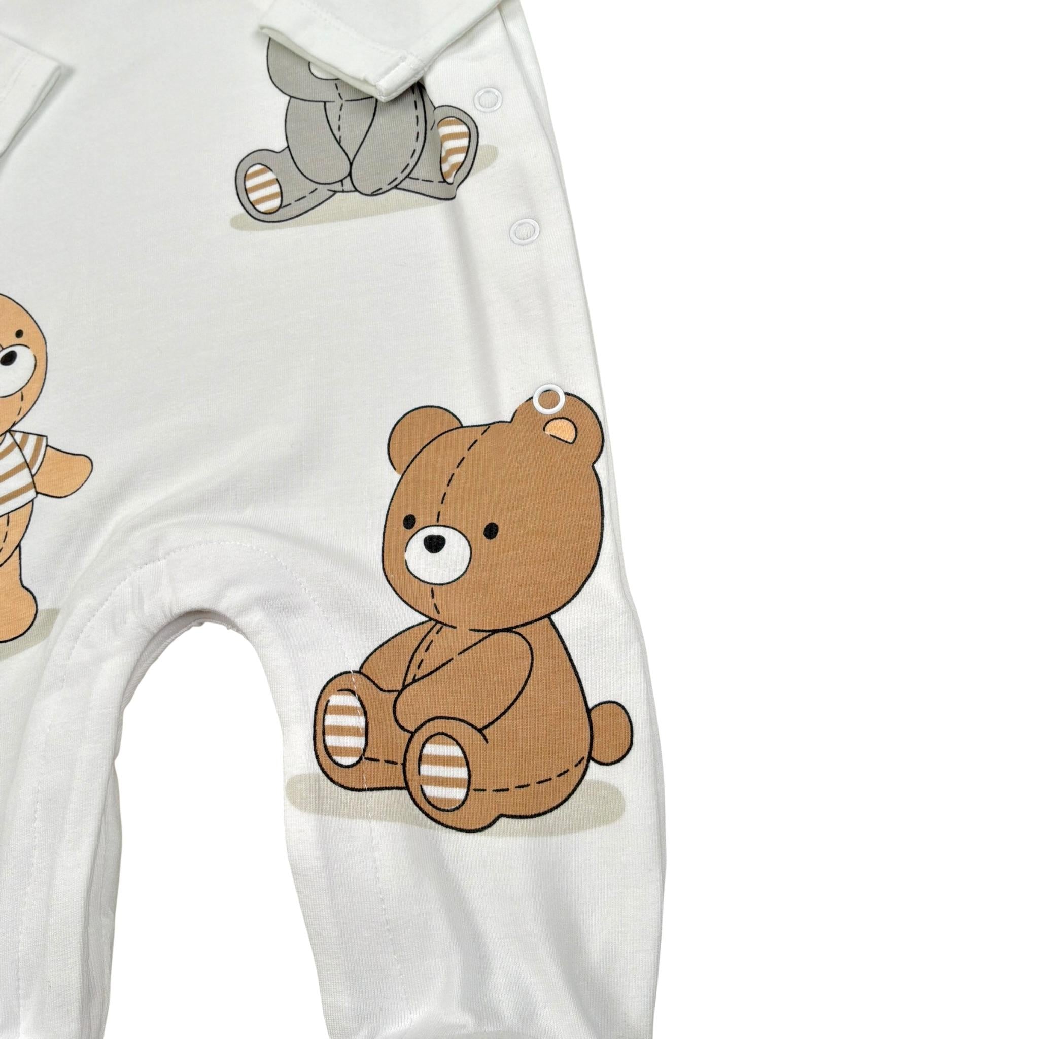 Mayoral Tutina Tinta Unita con Stampa per Neonato 1709XXUU BIANCO MAYORAL 