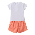 Minibanda Completo 2 Pezzi T-Shirt-Short  per Bambina 0B351X BIANCO/SALMONE MINIBANDA 