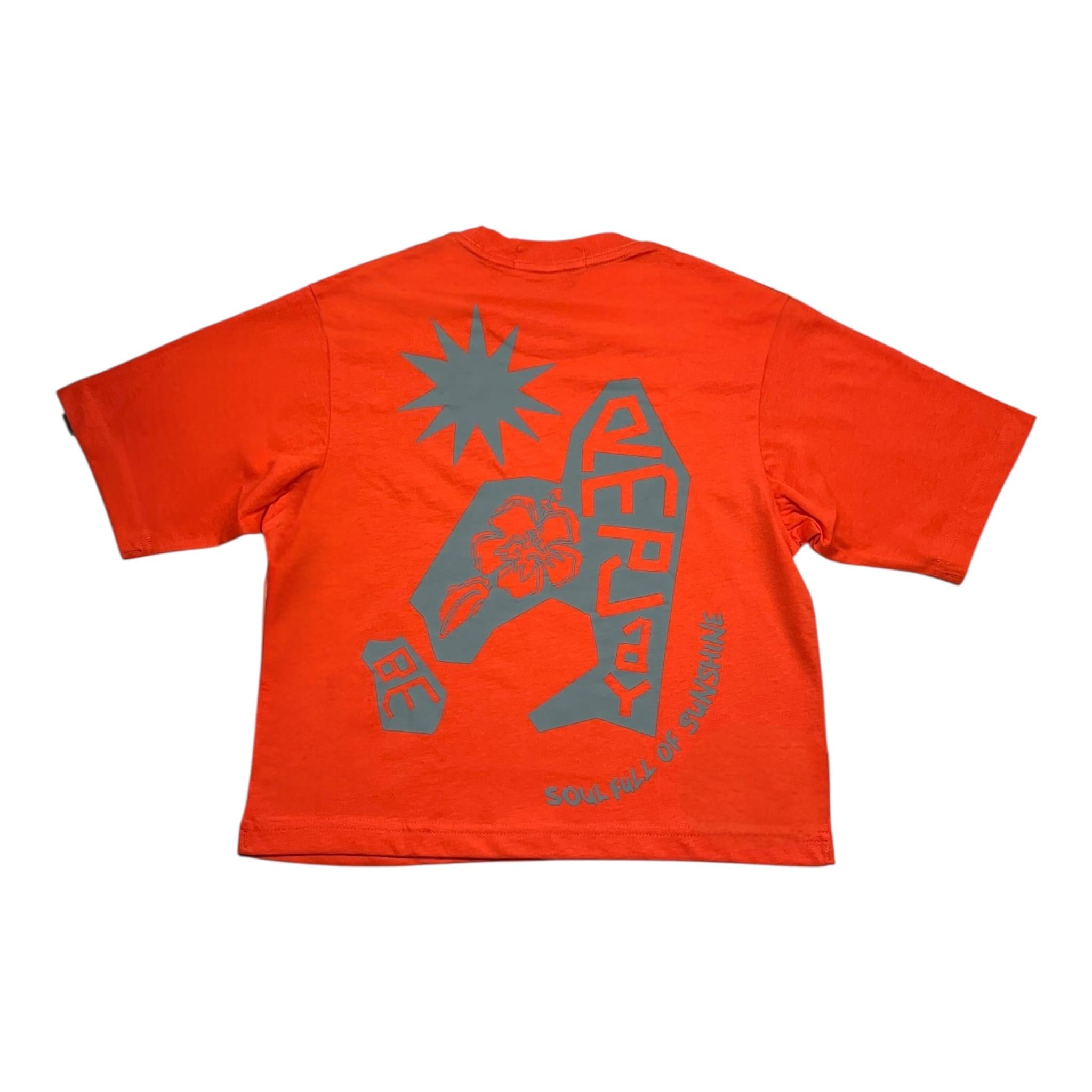 Replay T-Shirt Girocollo Tinta Unita con Stampa per Bambino SB7405 ARANCIONE REPLAY 
