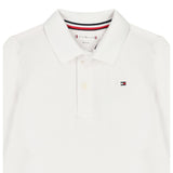 Tommy Hilfiger Polo Manica Lunga Tinta Unita per Neonato KN0KN01848 BIANCO TOMMY HILFIGER 