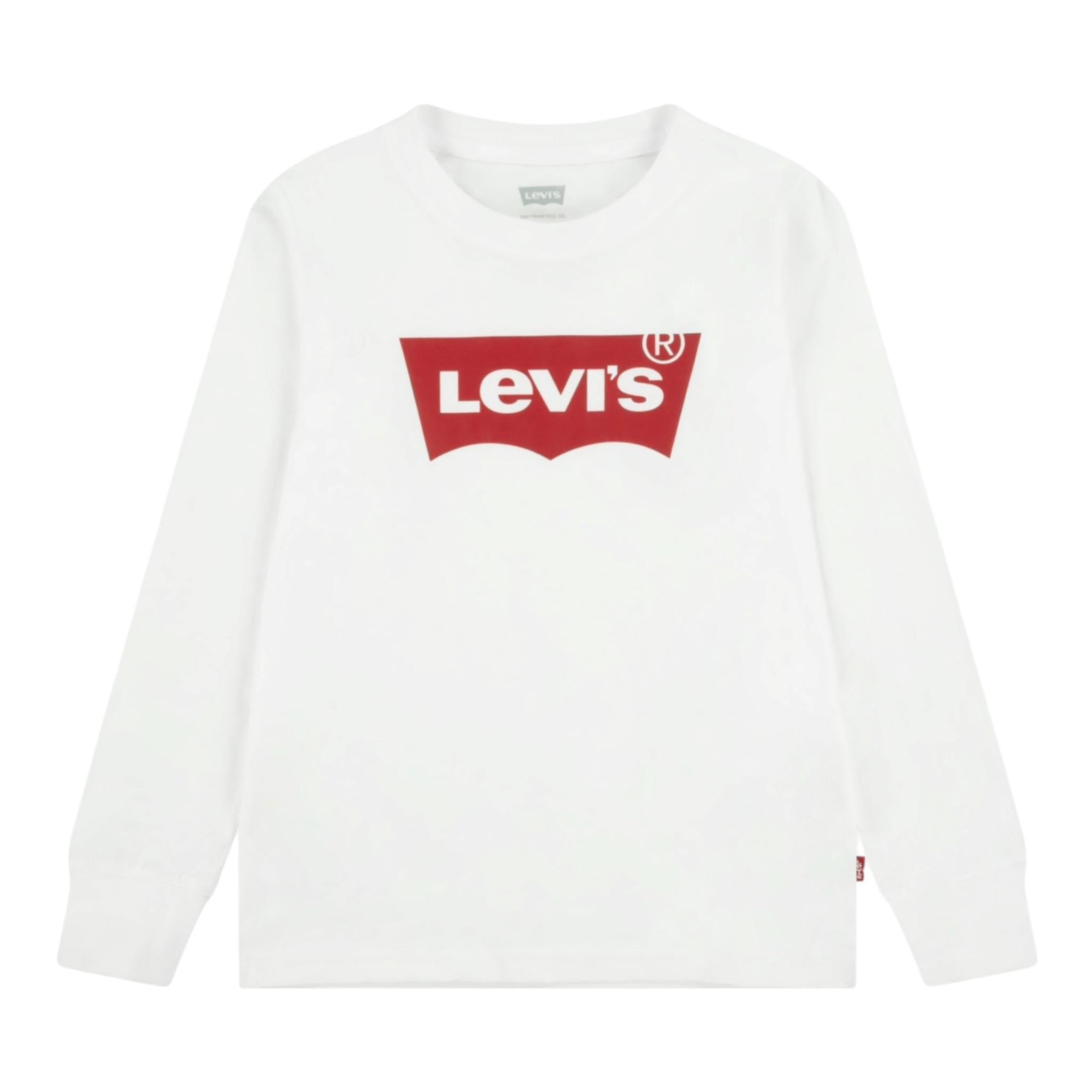 Levi'S Shirt Tinta Unita con Stampa per Neonato 6E8646X BIANCO LEVI'S 