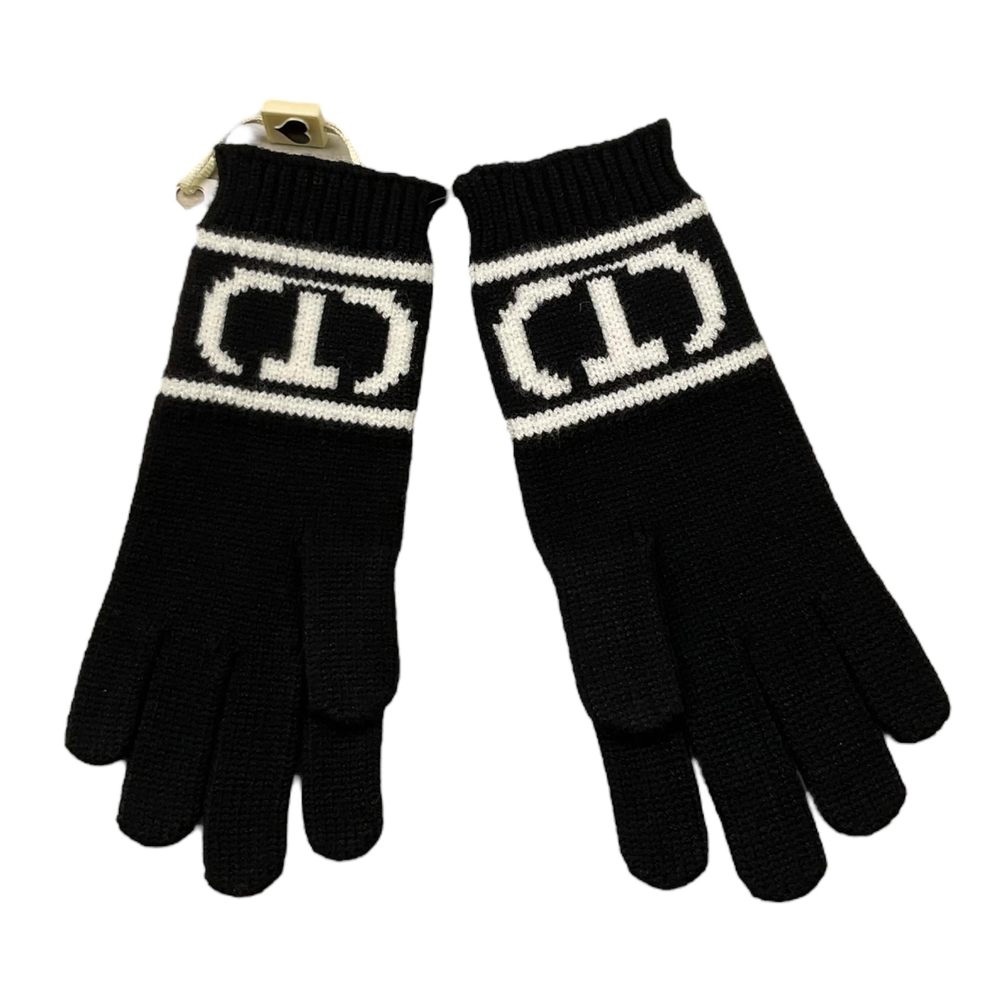 TWINSET guanti tinta unita con logo Nero per Bambina 242GJ501E NERO TWINSET 