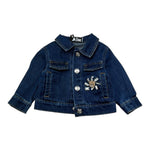 Moschino Giubbino In Denim Tinta Unita per Neonata MUS035 BLU MOSCHINO 