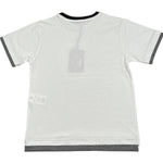 Paolo Pecora T-Shirt Girocollo Tinta Unita con Profili In Contrasto per Bambino PP4349 BIANCO PAOLO PECORA 