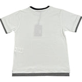 Paolo Pecora T-Shirt Girocollo Tinta Unita con Profili In Contrasto per Bambino PP4349 BIANCO PAOLO PECORA 