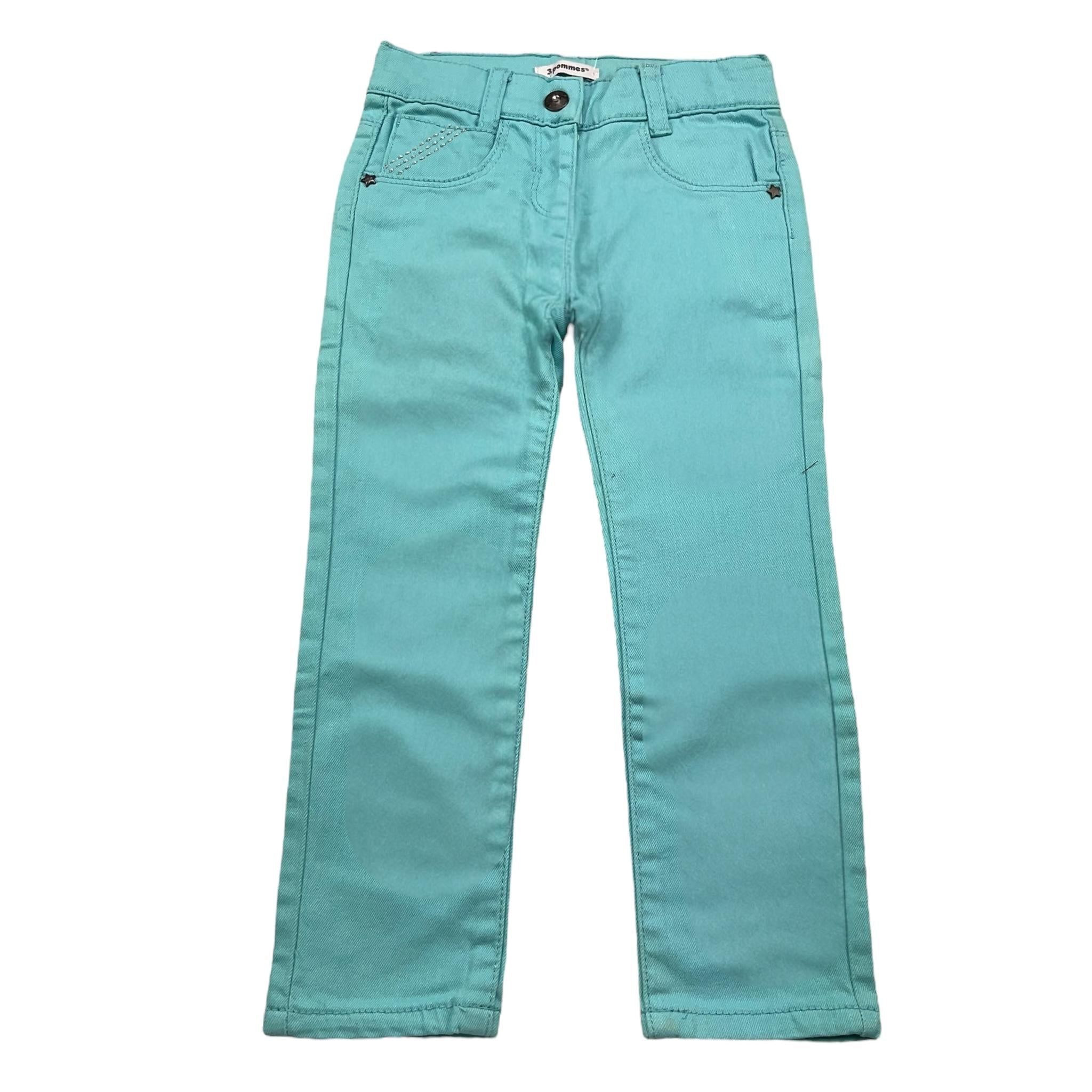 3POMMES pantalone tinta unita con girovita regolabile Azzurro per Bambina 3F22012 AZZURRO 3POMMES 