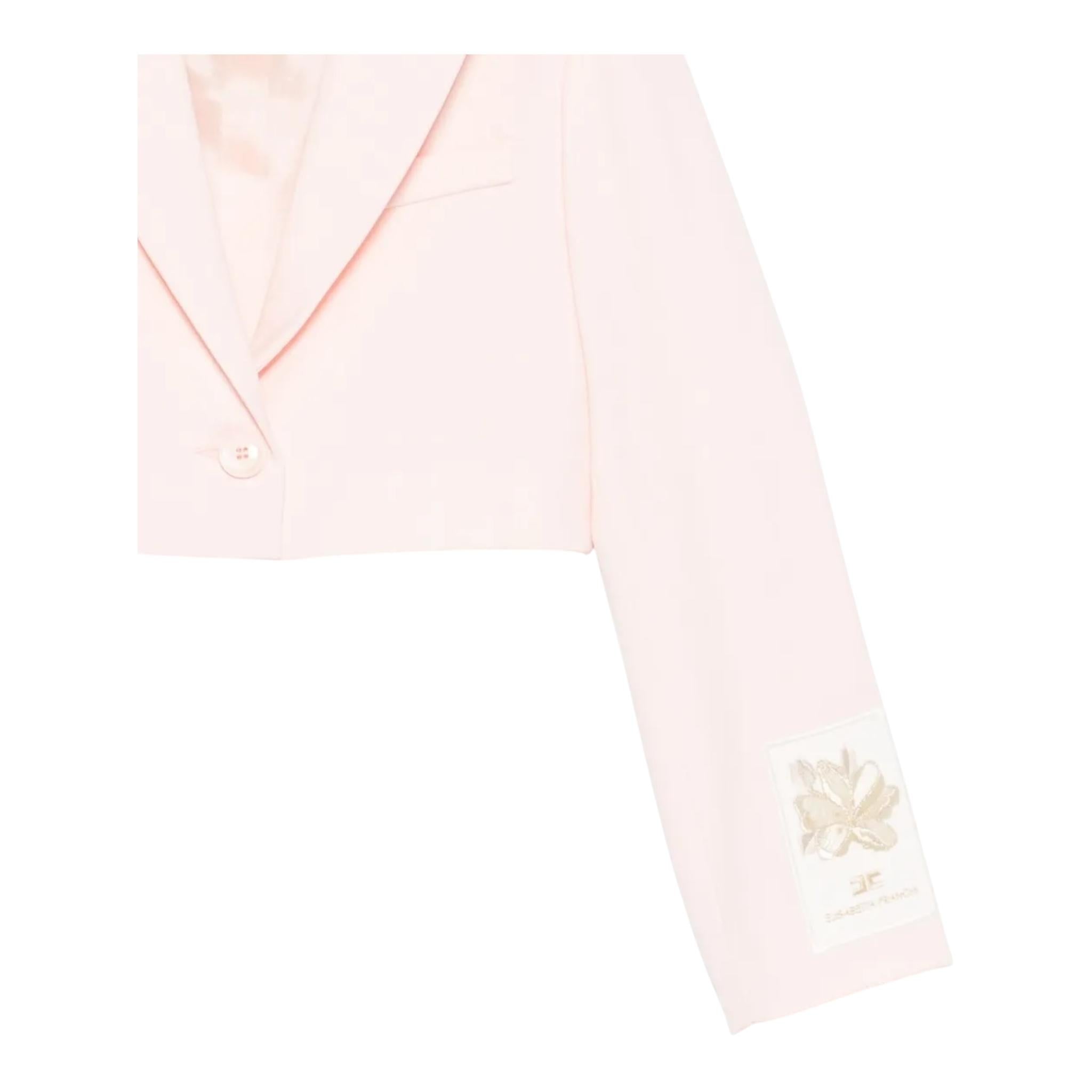 Elisabetta Franchi Giacca Tinta Unita Modello Crop per Bambina EFGCM64 ROSA ELISABETTA FRANCHI 
