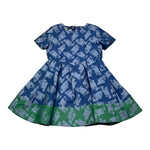 MIMISOL set abito tinta unita con fantasia Azzurro per Bambina MFAB588 AZZURRO MIMISOL 