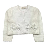 EMC cardigan tinta unita con fiocchi Panna per Bambina CE2044 PANNA EMC 