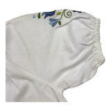 Babe & Tess Top Tinta Unita con Fantasia Fiori per Bambina 03518029 BIANCO BABE & TESS 