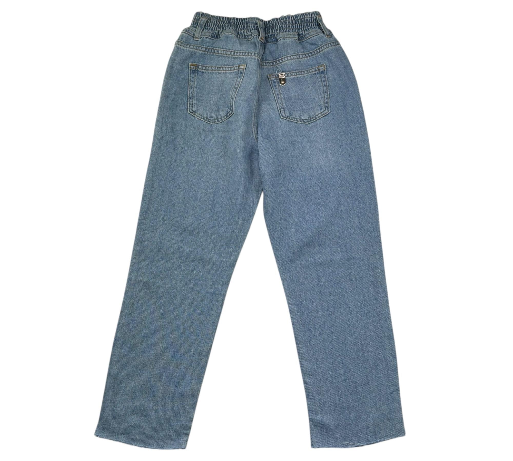 Liu Jo Jeans Tinta Unita con Elastico In Vita per Bambina GA3110 AZZURRO LIU JO 