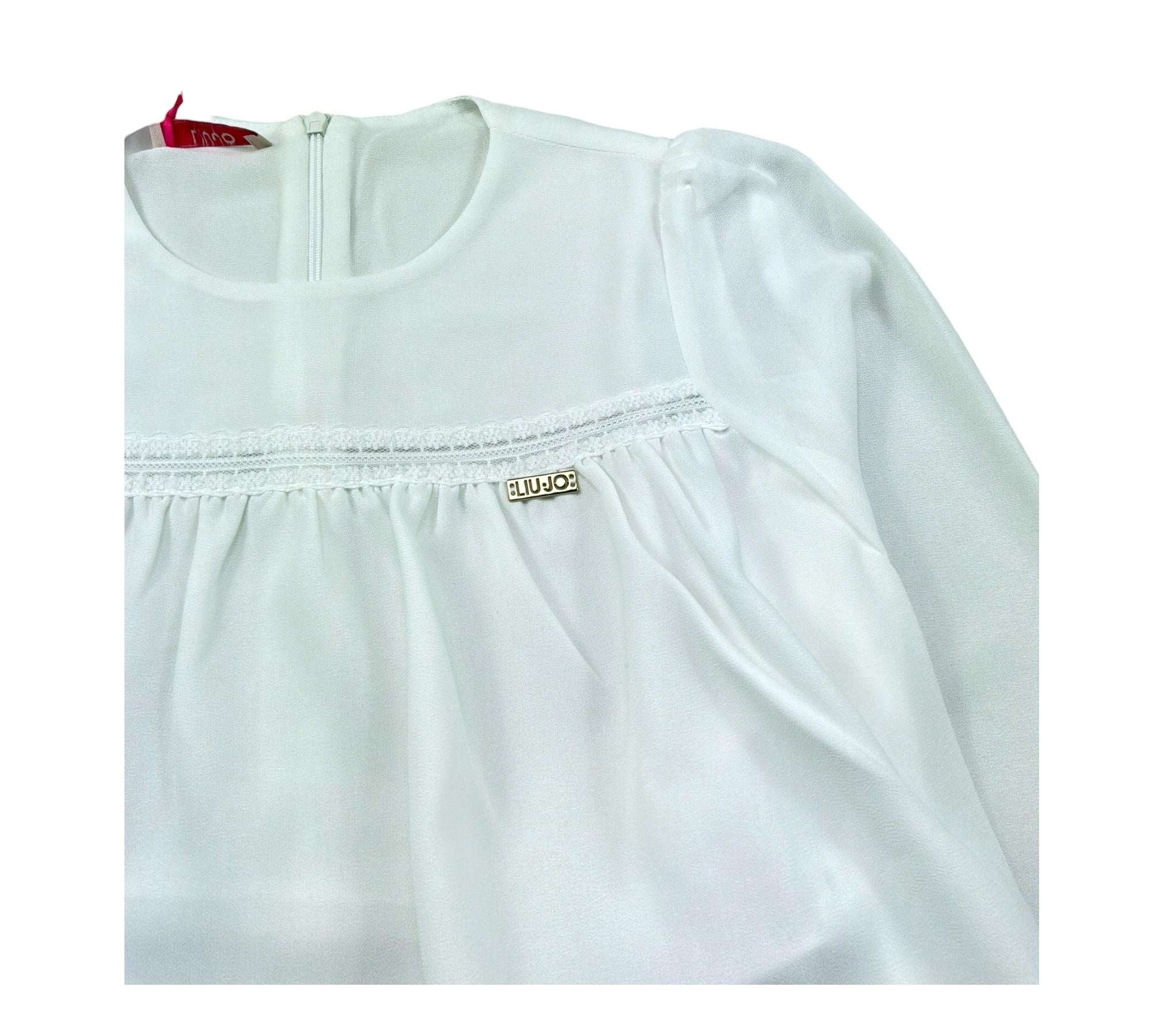 Liu Jo Camicia Manica Lunga Tinta Unita per Bambina GF3198 BIANCO LIU JO 
