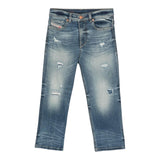 Diesel Jeans Tinta Unita con Strappi per Bambino J00817 AZZURRO DIESEL 