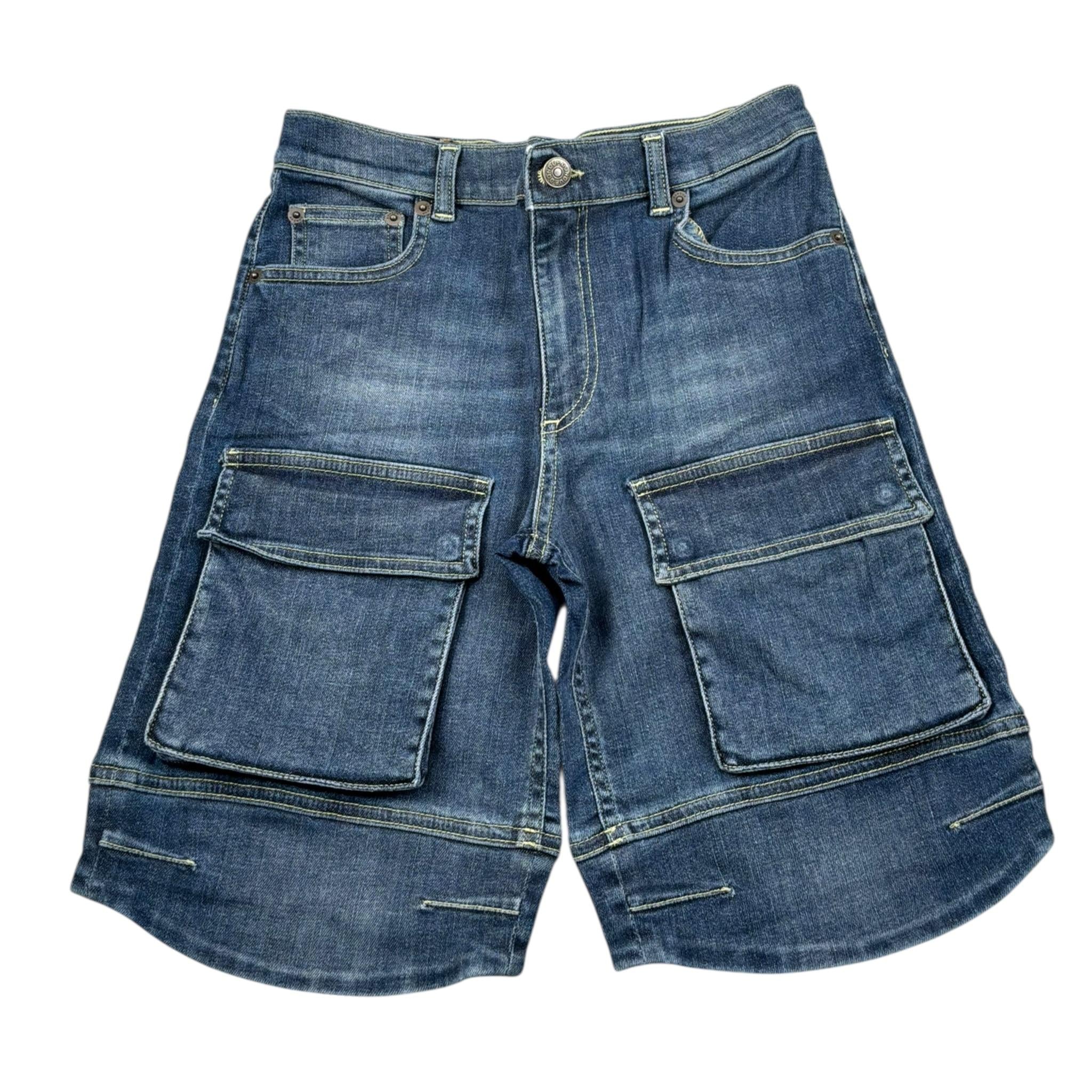 Dondup Bermuda In Denim Tinta Unita con Tasconi per Bambino DMBE023 BLU DONDUP 