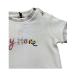 Trussardi T-Shirt Girocollo Tinta Unita con Stampe per Neonato TIP26083TS PANNA TRUSSARDI 