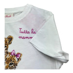Saint Barth T-Shirt Girocollo Tinta Unita con Stampa per Bambina LEOPERD BIANCO SAINT BARTH 