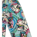 MOUSSE leggins tinta unita in velluto con stampa unicorno Azzurro per Neonata HKLBF361 AZZURRO MOUSSE 