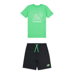 New Balance Completo 2 Pezzi T-Shirt-Bermuda Bicolore per Bambino LAKB0134 VERDE/NERO NEW BALANCE 