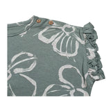 Play Up T-Shirt Girocollo Tinta Unita Stampa Fantasia per Neonata PA022AQ11053 VERDE PLAY UP 