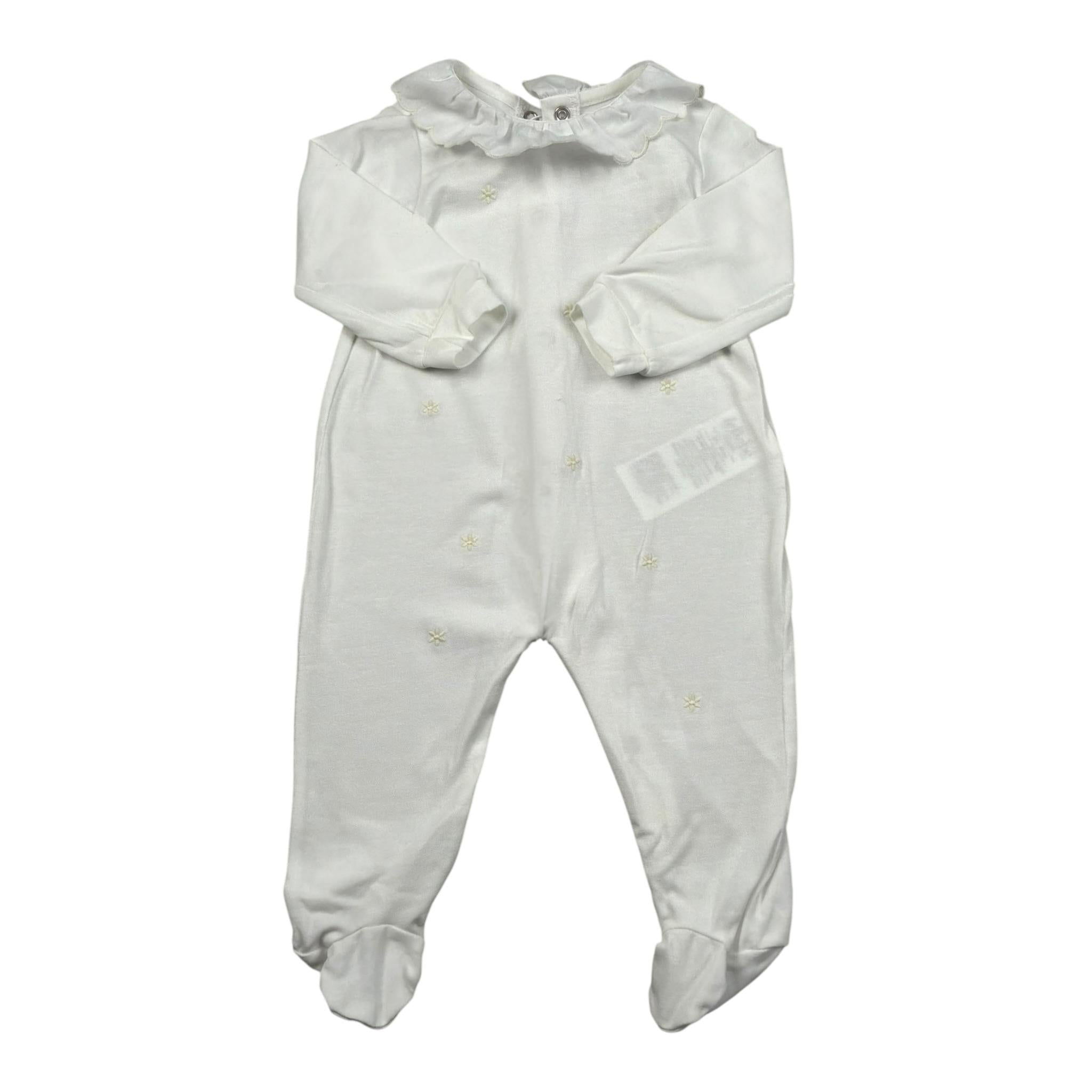 Le Bebe Tutina Manica Lunga Tinta Unita per Neonata LBG5761 BIANCO LE BEBE 