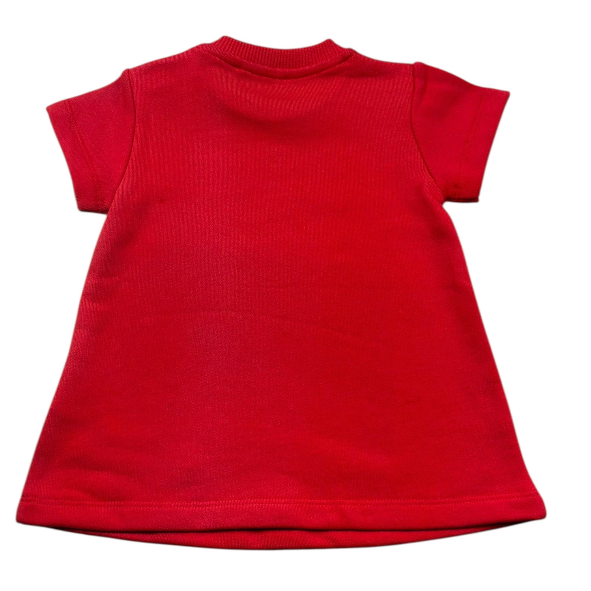 Moschino Abito Mezza Manica Tinta Unita con Stampa per Neonata MAV0C9 ROSSO MOSCHINO 