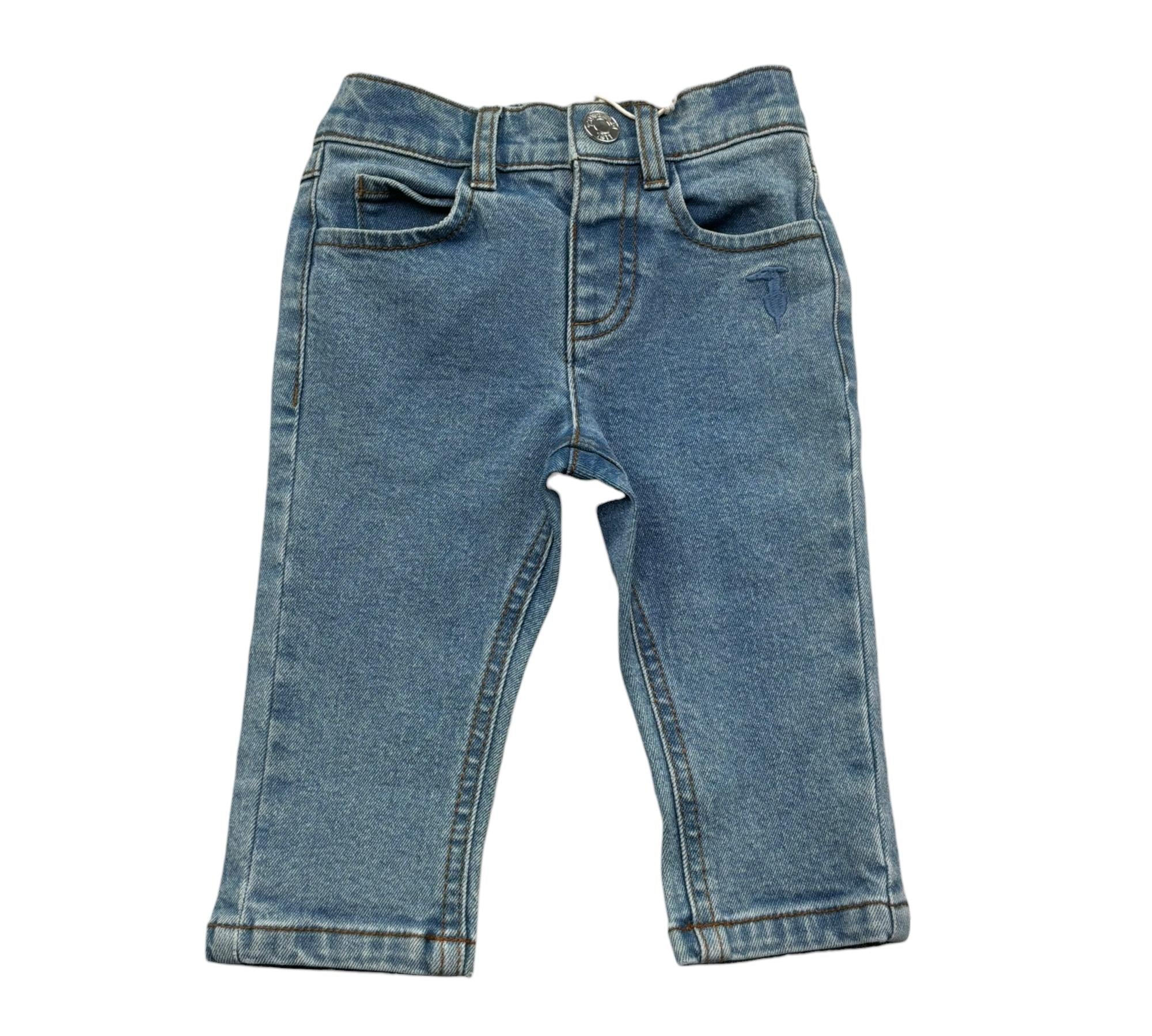 Trussardi Jeans Tinta Unita con Elastico In Vita per Neonato TIP26015JE AZZURRO TRUSSARDI 