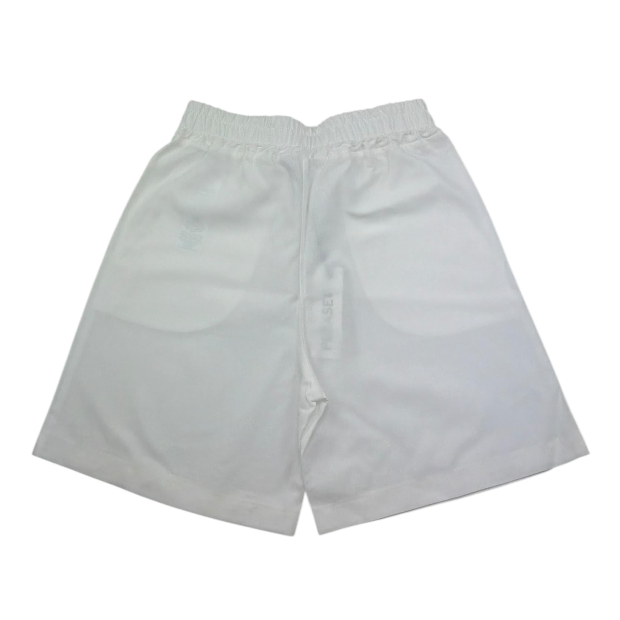 Please Short Tinta Unita con Elastico In Vita per Bambina RE78300G72 BIANCO PLEASE 