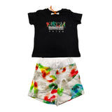 Msgm Completo T-Shirt-Bermuda Multicolor Nero Per Neonato