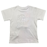 Manuel Ritz T-Shirt Girocollo Tinta Unita Con Stampa In Contrasto Bianco Per Bambino