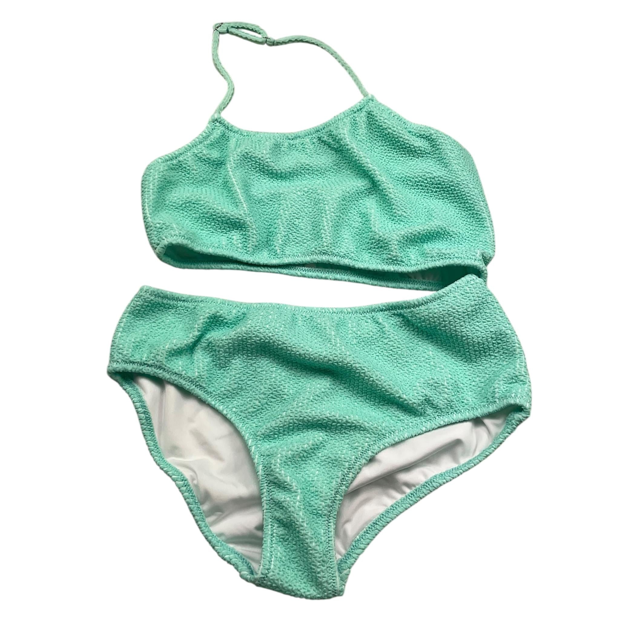 F**K Costume Intero Tinta Unita per Bambina FJ25G3L07 VERDE ACQUA F**K 