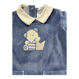 MAYORAL tutina in ciniglia tinta unita con stampa Blu per Neonato 2748 BLU MAYORAL 