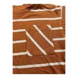 Play Up T-Shirt Girocollo Tinta Unita Con Taschino Terra Per Neonato
