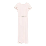 Monnalisa Tuta Intera Tinta Unita con Cintura per Bambina 71E200X ROSA MONNALISA 