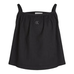 Calvin Klein Top Tinta Unita con Bretelle per Bambina IG0IG02870 NERO CALVIN KLEIN 