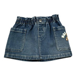 Moschino Gonna Tinta Unita In Denim per Neonata MAJ019 BLU MOSCHINO 