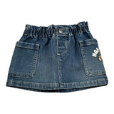 Moschino Gonna Tinta Unita In Denim per Neonata MAJ019 BLU MOSCHINO 