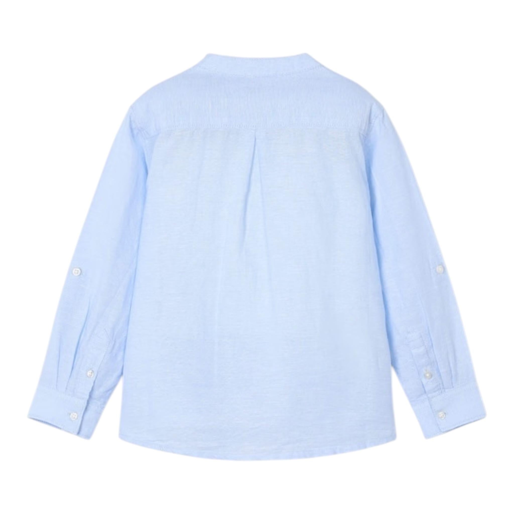 Mayoral Camicia con Colletto Coreano Tinta Unita per Neonato 3119N AZZURRO MAYORAL 