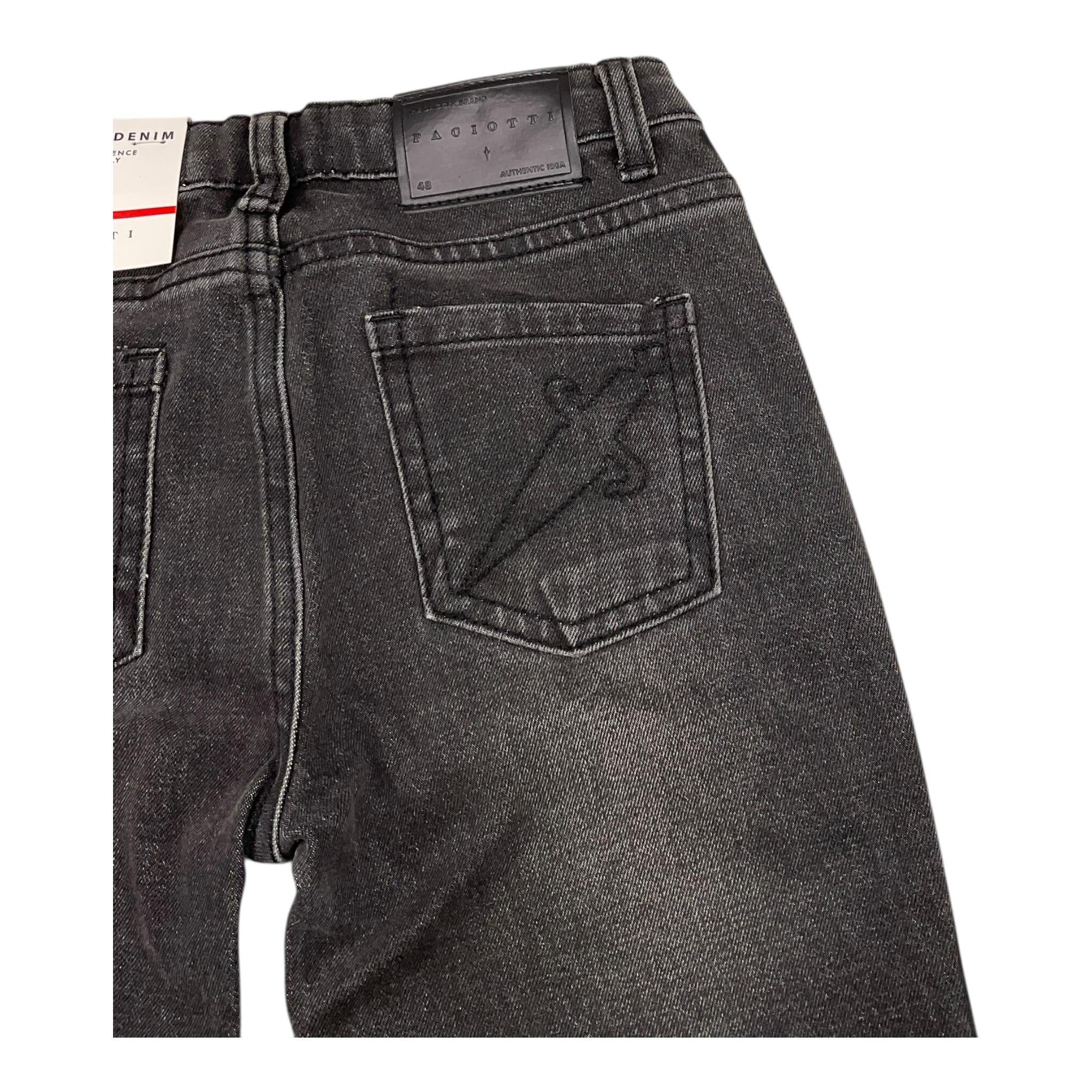 CESARE PACIOTTI jeans tinta unita con girovita regolabile Nero per Bambino PTP5361BXX NERO CESARE PACIOTTI 