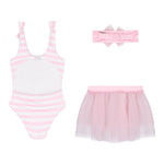 Monnalisa Set Costume 3 Pezzi Costume-Fascia-Gonna per Bambina 39E042J ROSA MONNALISA 