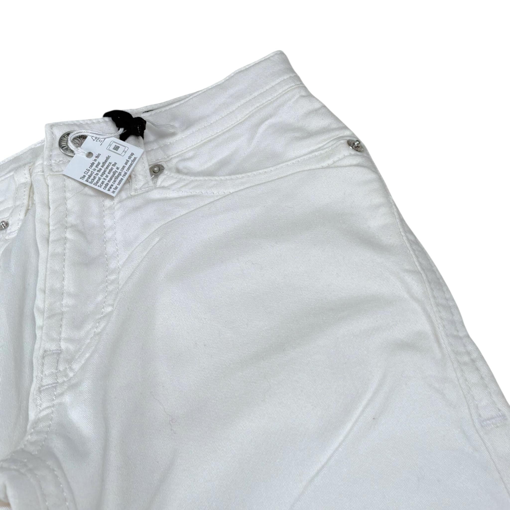 Diesel Jeans Tinta Unita con Girovita Regolabile per Bambino 00J3RS BIANCO DIESEL 