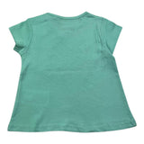 Losan T-Shirt Girocollo Tinta Unita con Stampa In Contrasto Azzurro per Neonata