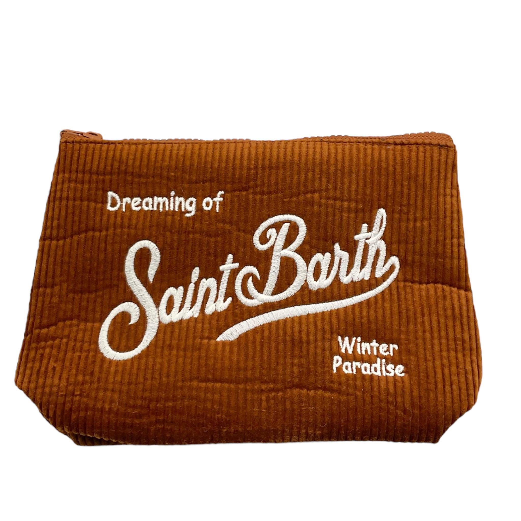 SAINT BARTH borsa modello pochette tinta unita con stampa Marrone per Bambina ALI000200 MARRONE SAINT BARTH 