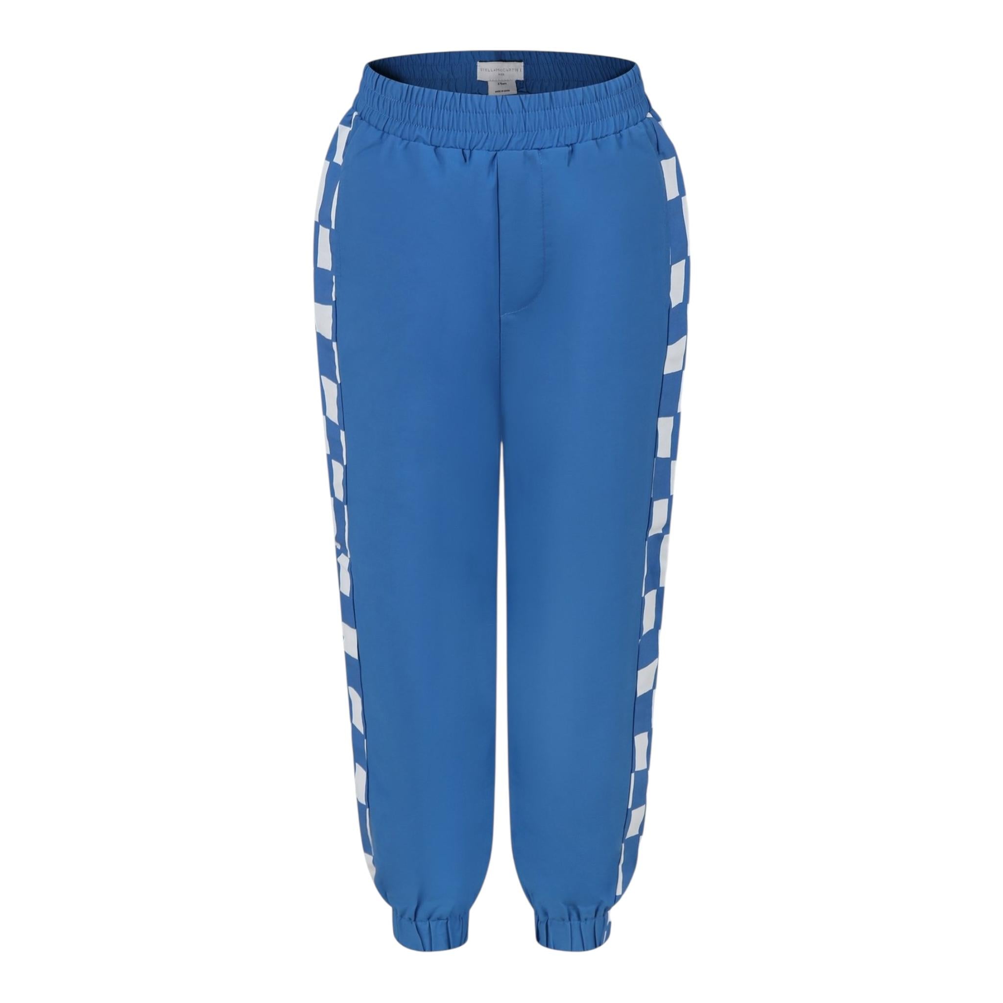 Stella Mccartney Pantalone Tinta Unita con Elastico In Vita per Bambino TW6R50 BLU STELLA McCARTNEY 